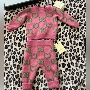 Gucci Kids Pink and Green Matching Set